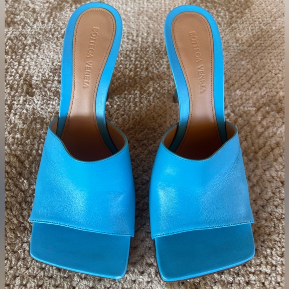 Bottega Veneta Leather Sandal Slide Blue IT37 - Picture 2 of 5